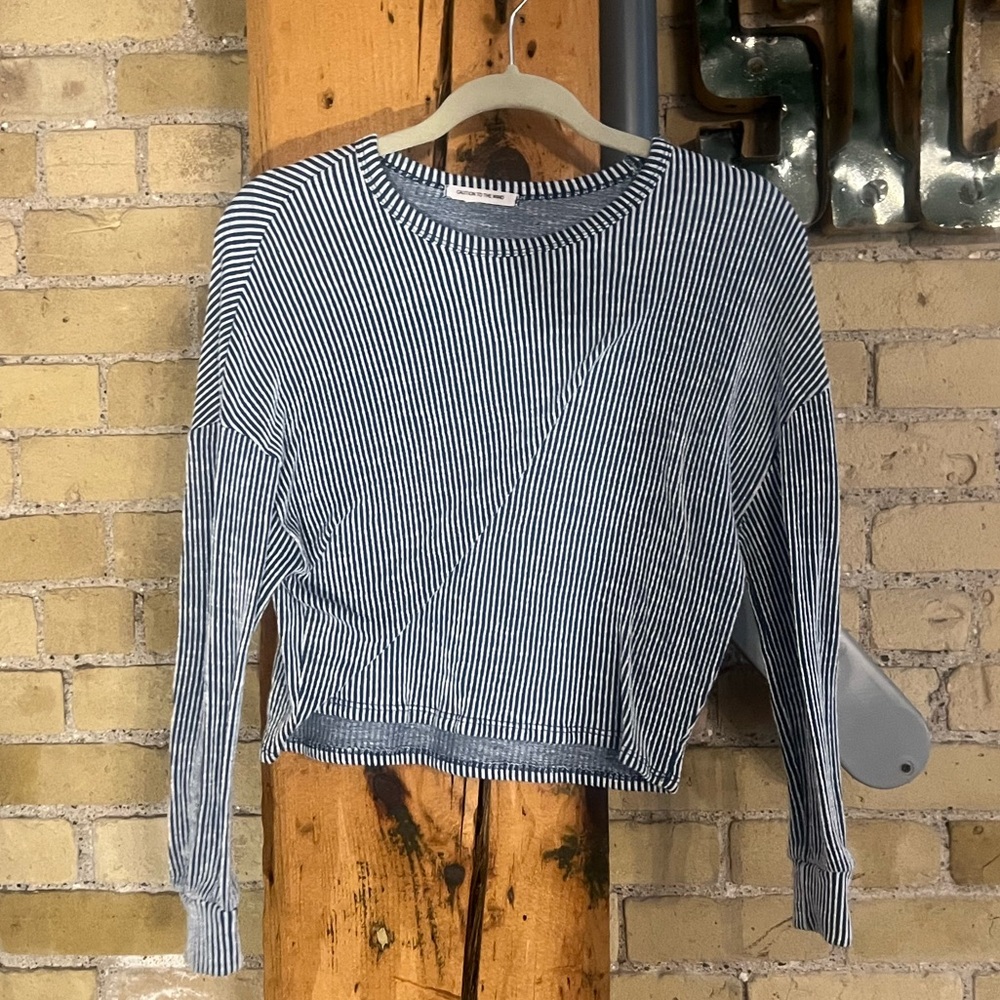 Caution To The Wind Striped Long Sleeve Top